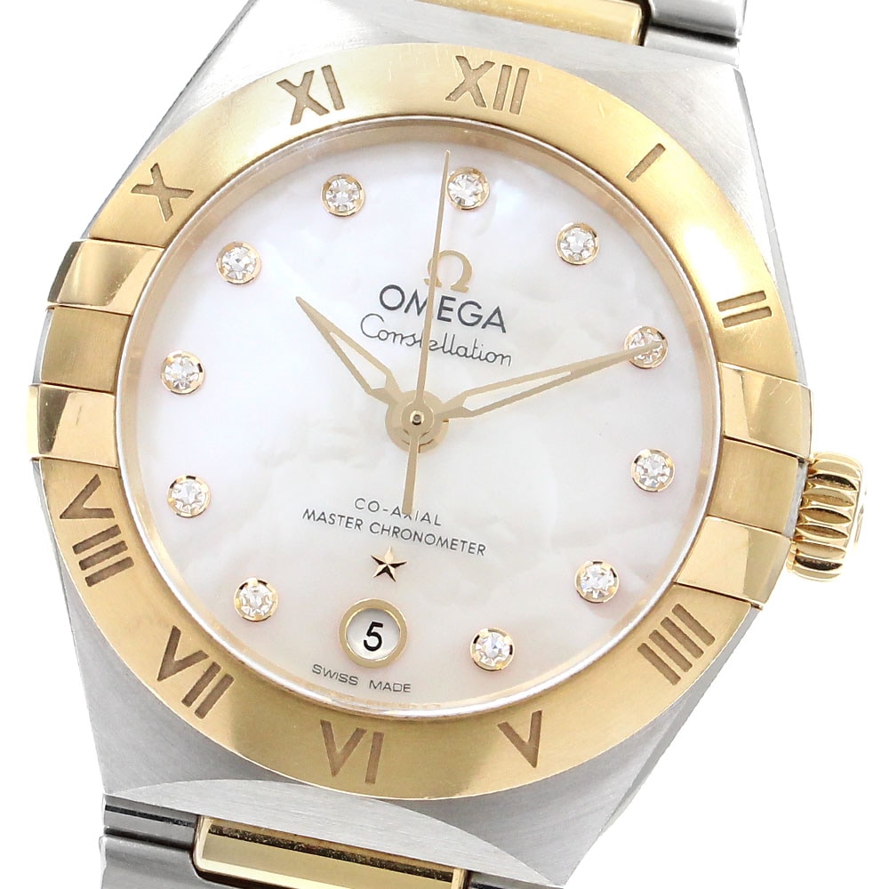 オメガ OMEGA 131.20.29.20.55.002 コンステレーション コーアクシャル デイト 自動巻き レディース 箱・保証書付き_906243【中古】