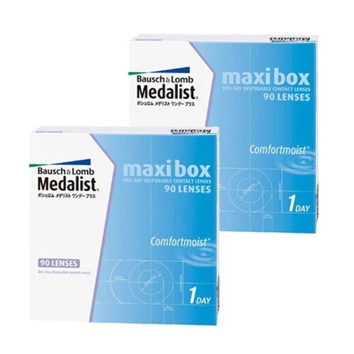 メダリストワンデープラスマキシボックス(90枚入)2箱/[メーカー直送]/1日使い捨て コンタクト