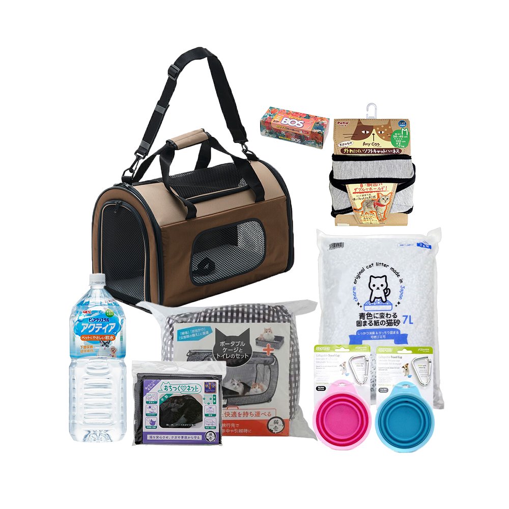 猫用　防災グッズセット　３ー６ｋｇの猫ちゃんまで（フードなし）　ＣＲＣ30―96―00―00―00