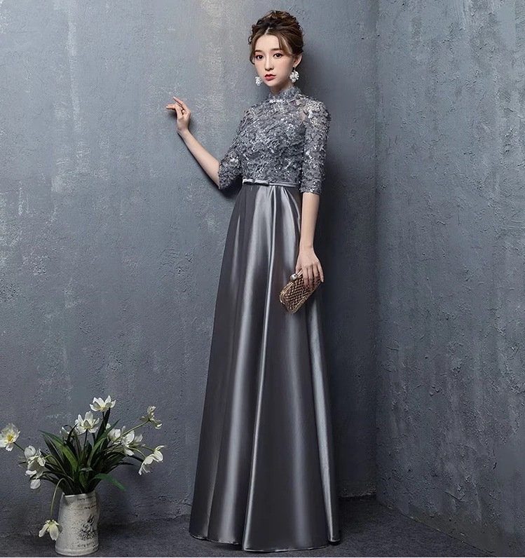 ウエディンドレス 優雅 花嫁 結婚式 ロング丈ライト 長袖 気質 二次会 演奏会