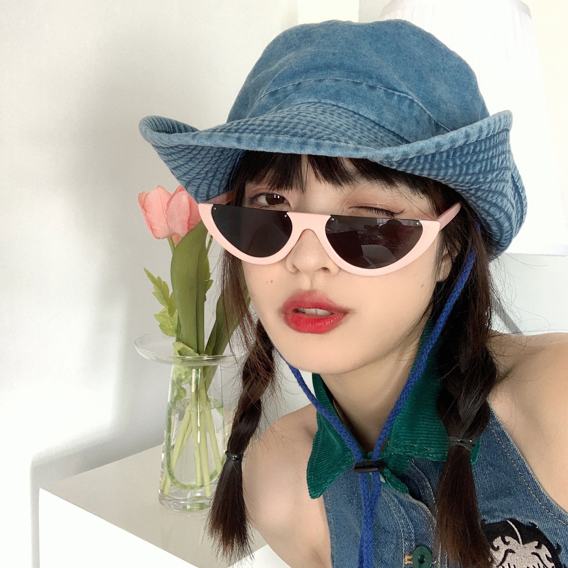 セール特価品 ビッグブリムデニムフィッシャーマンハットサマーオールマッチレジャーアウトドアフィッシングハットメンズ