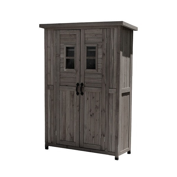 住まいスタイル 天然木製カントリー小屋 薄型 ダークブラウン KCSL1260DBR メーカー直送