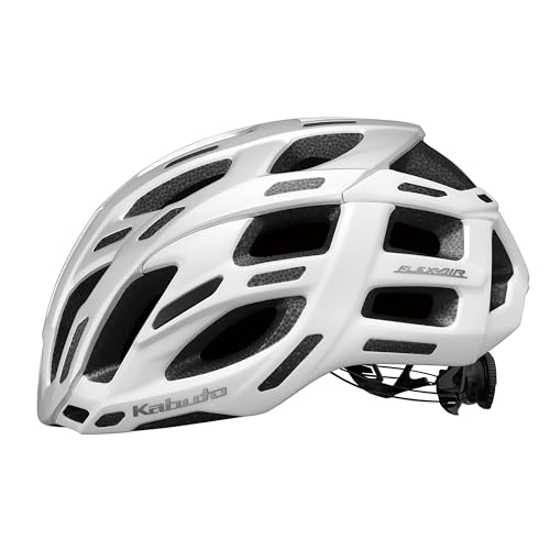 OGK KABUTO(オージーケーカブト) 自転車 ヘルメット FLEX-AIR(フレックス・エアー) サイズ:XS/S(頭囲 : 54-56cm) カラー : マットホワイトシルバー