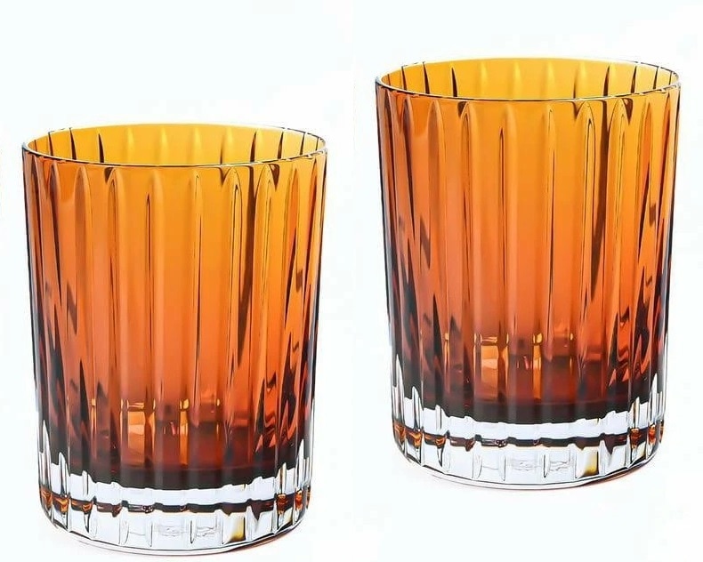 Baccarat 2816193 バカラ グラス ペア ハーモニー タンブラー ロックグラス ハイボールグラス クリスタルガラス カラー オブ ジョイ オレンジ 10.5cm 300ml 客数×2