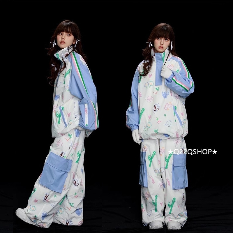 スノボウェア 2024 2025 上下セット メンズ レディース アウター パーカー ジャケット パンツ ズボン ウィンタースポーツ スノーボードウェア スキーウェア スノーウェア 防水防寒韓国風