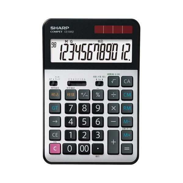 (まとめ）シャープ 実務電卓 12桁セミデスクタイプ CS-S952-X 1台(×3セット) 15,370円