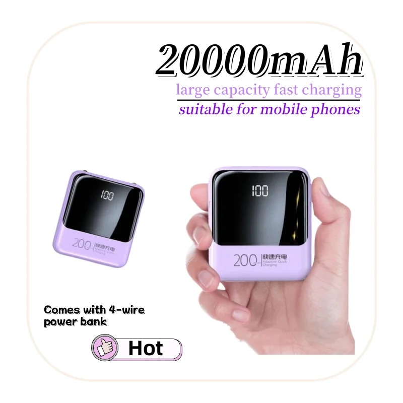 4線式パワーバンク20000mah大容量急速充電超薄型ユニバーサル携帯電話スペアバッテリー - 509