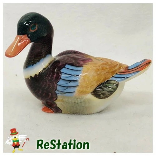 【中古】ヘレンドデコイ鴨フィギリンWILD DUCK青
