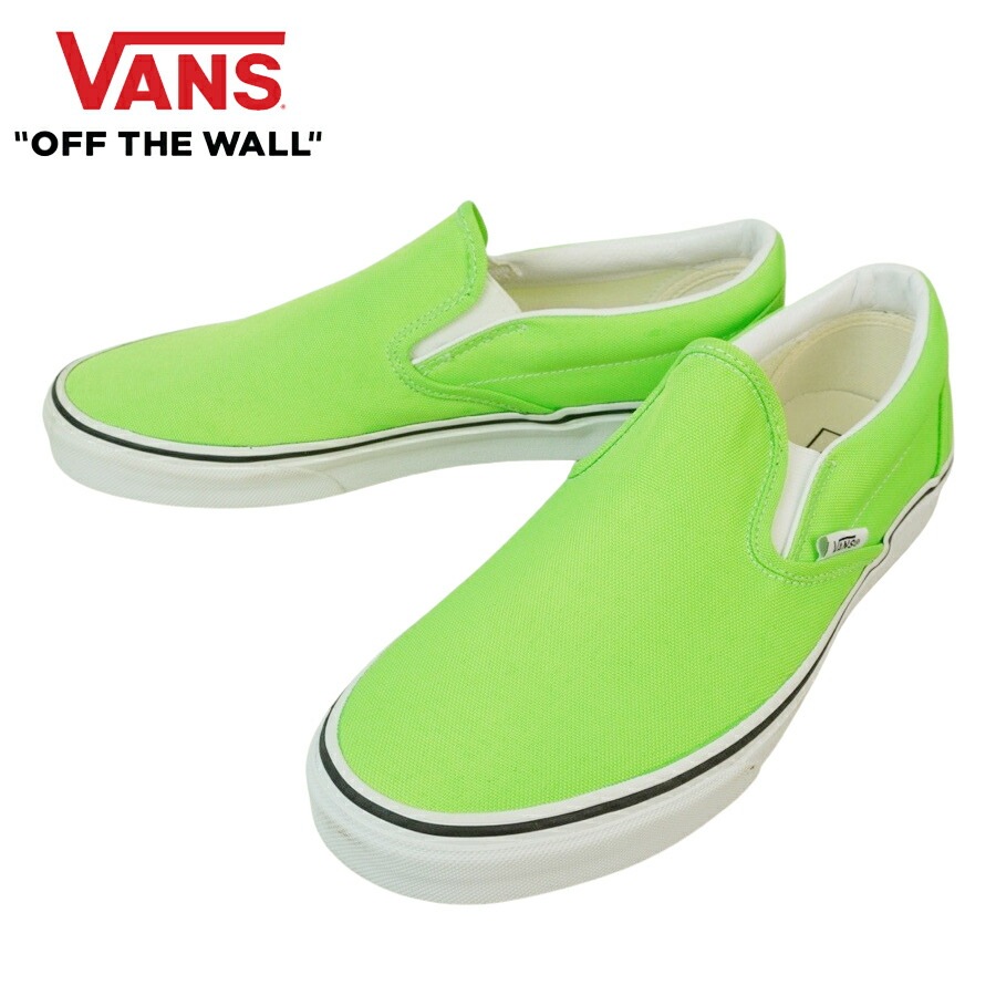 バンズ VANS ヴァンズ【箱無し】CLASSIC SLIP-ONクラシック スリッポン(NEON)GREEN GECKO/TR WHT(ネオン)グリー 6,064円