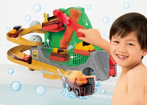 パイロット おふろDEミニカー クレーンで運べ！　建設現場 ブルドーザー＆ダンプトラックセット オフロDEミニカーブルダンプ 4,932円