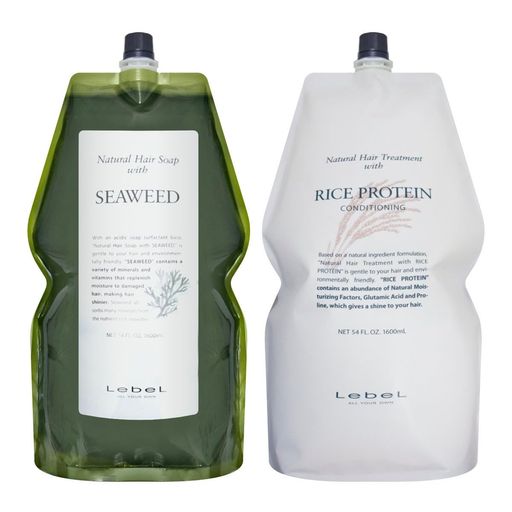 ナチュラルヘアソープ&トリートメント Lebel ルベル ナチュラル ヘアソープ SW シーウィード 1600ml & トリート RP ライスプロテイン 1600ml セット
