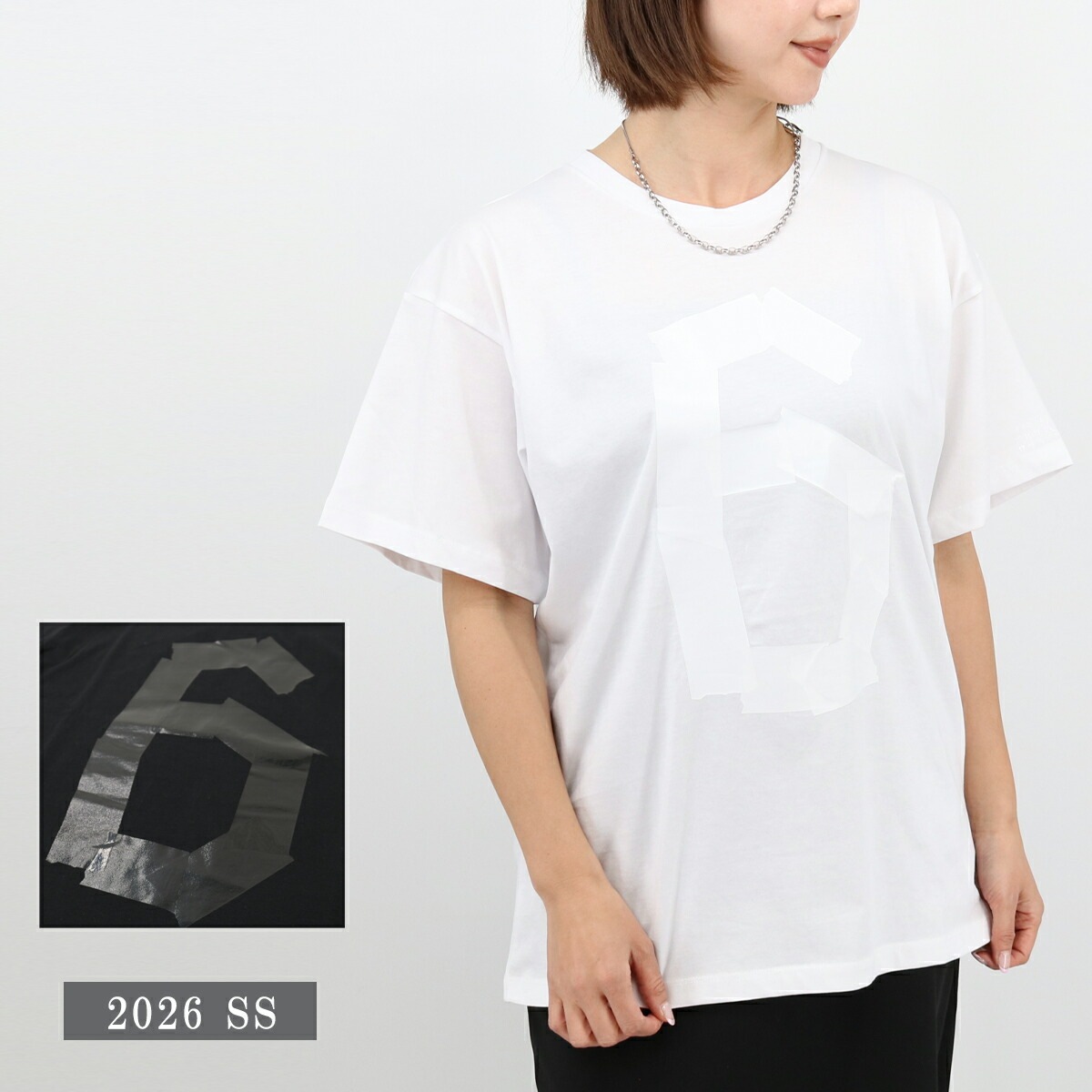 大人もOK ロゴTシャツ M61021 MM02Y レディース ガールズ カットソー クルーネック SS