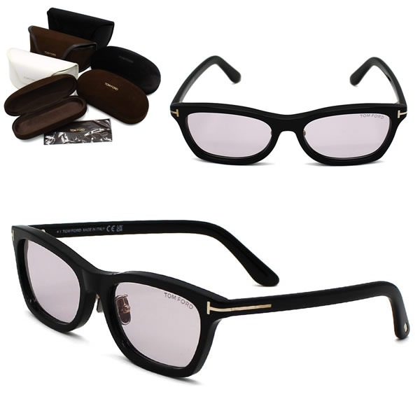 サングラス FT1276-D/S 01Y 53 TF1276 EYEWEAR アジアンフィット ブラック ライトパープル メンズ レディース ユニセックス