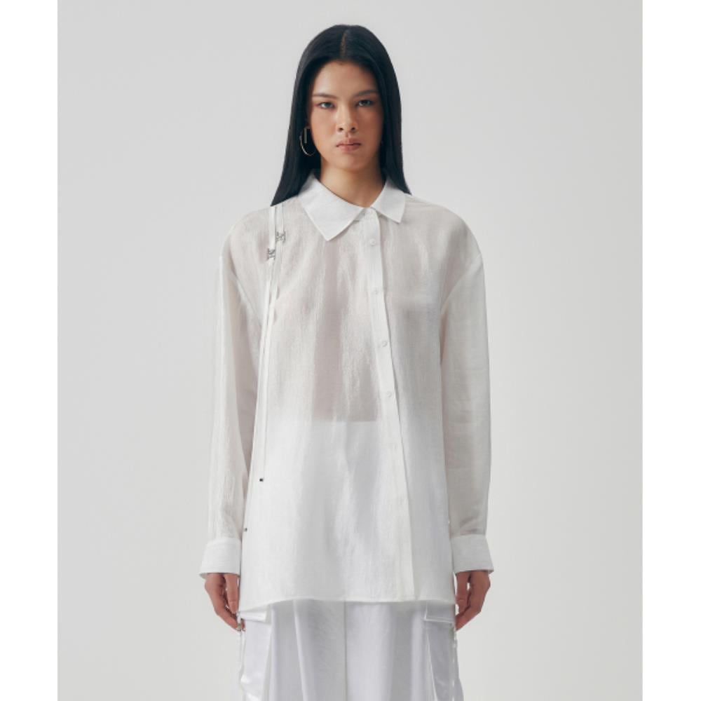 TREEMINGBIRD Asymmetry Neckline Shirt White TM2513BL00 15,288円