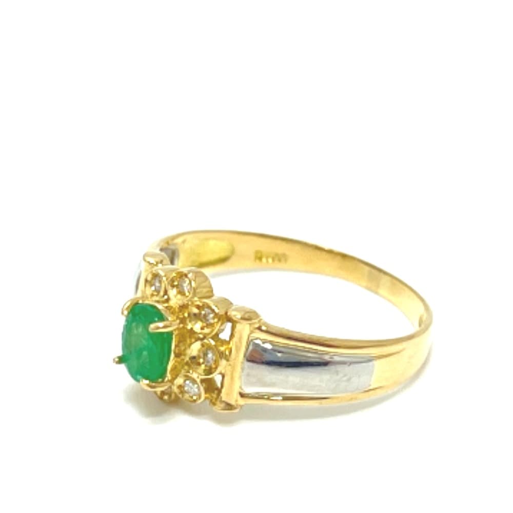jewelry ジュエリー リング・指輪 K18×Pt900　エメラルド ダイヤ 石目なし K18 ゴールド