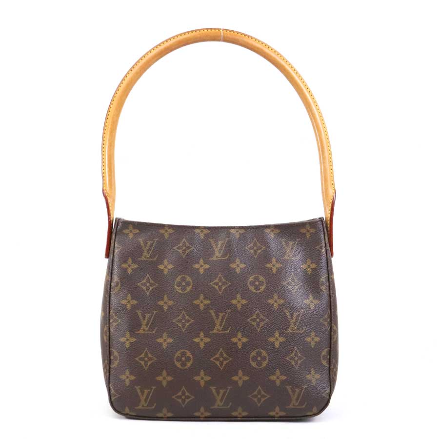 ルイ ヴィトン LOUIS VUITTON ショルダーバッグ モノグラム ルーピングMM モノグラムキャンバス ブラウン ゴールド レディース M51980 e60396a