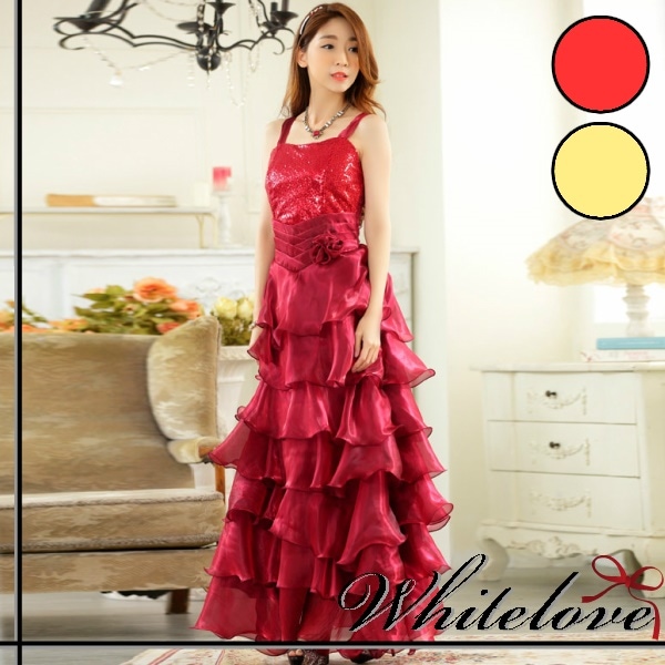 ロングドレス ２色 カラードレス 演奏会用ドレス 発表会用ドレス 演奏会ドレス 発表会ドレス 演奏会用 発表会用 演奏会 発表会 ロング ステージ コンサート パーティー カクテル イブニング カラー 7,649円