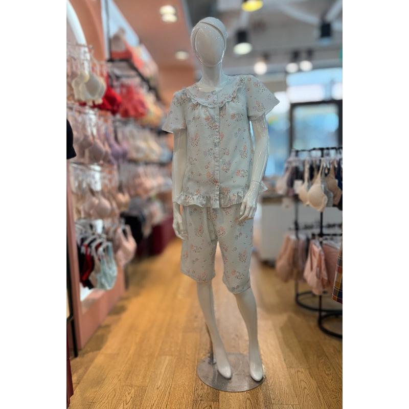 [坡州店] ノーカラー シージジミ ブルー 女性 パジャマセット WP8854R