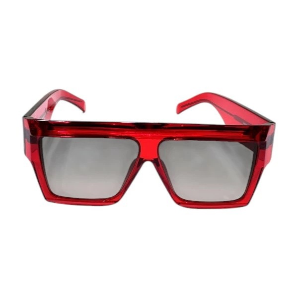 セリーヌ CL40030F プラスチック レッド サングラス ユニセックス 【中古】