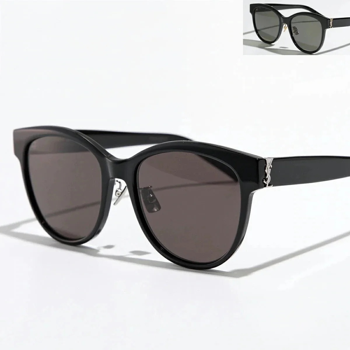 SAINT LAURENT サンローラン サングラス SL M107 K メンズ ウェリントン型 フルリム カサンドラロゴ アイウェア カラー2色