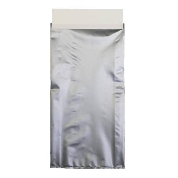 山櫻 宅配袋 M シルバー 再生ポリ LLDPE 60μ タックシール付 100枚 / 再生原料 サイドマチ 260×330＋マチ70ｍｍ 00881130-0100