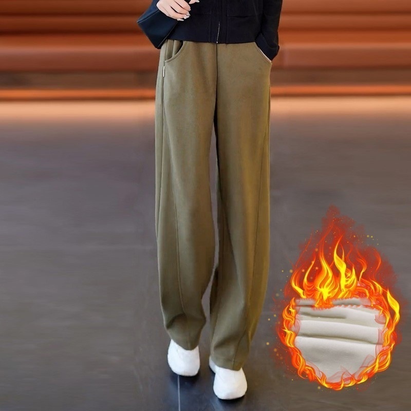 裏起毛タイプ復活ワイドパンツレディースワイドパンツルックカラーパンツプリーツパンツ裏起毛パンツコーデュロイシンプルリラックス