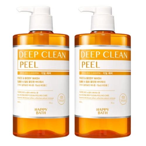 ハッピーバスディープクリーンオールインワン背中ボディウォッシュアハバハ角質900g 2口