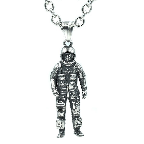 Qoo10] 宇宙飛行士ステンレスネックレス（50cm