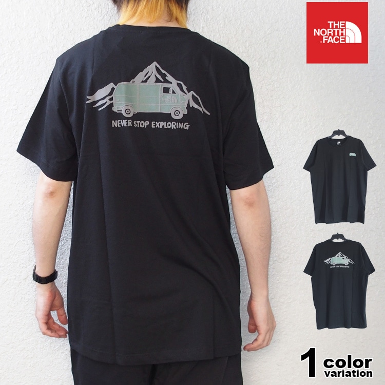 海外限定モデル Tシャツ 半袖 バックプリント ロゴ EUライン　nf0a8c1z