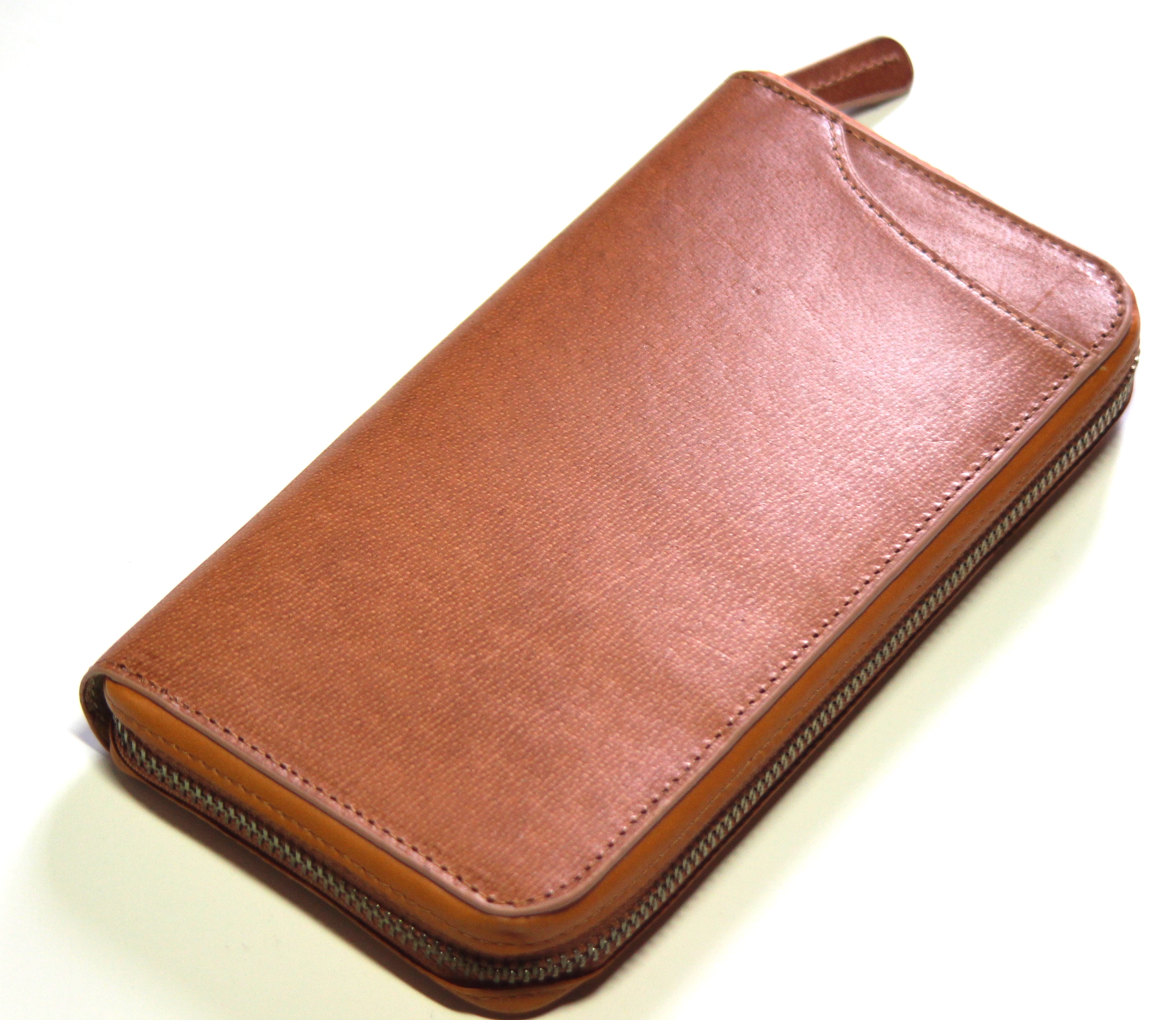 【新規OPEN】【期間限定セール】【激安】【新品未使用】ブルレザー牛革　牛革スエード　男女兼用　カードスライダー　ラウンドファスナーロングウォレット　MF-13　キャメル