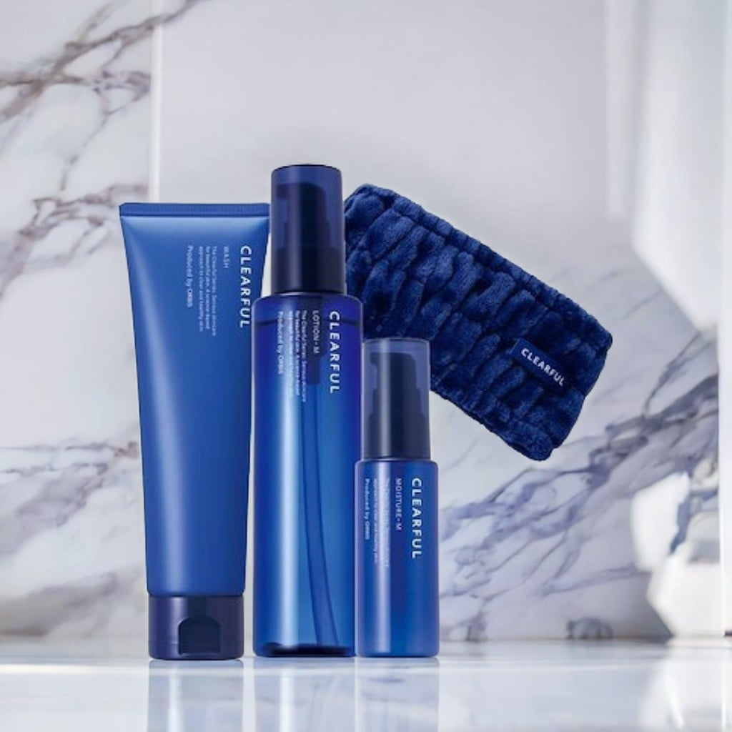 CLEARFUL(クリアフル) ORBIS(オルビス) 医薬部外品3ステップセット 洗顔フォーム & 化粧水 & 保湿液 しっとり ヘアバンド付 薬用 ニキビ 敏感肌 スキンケア 洗顔料 120g &