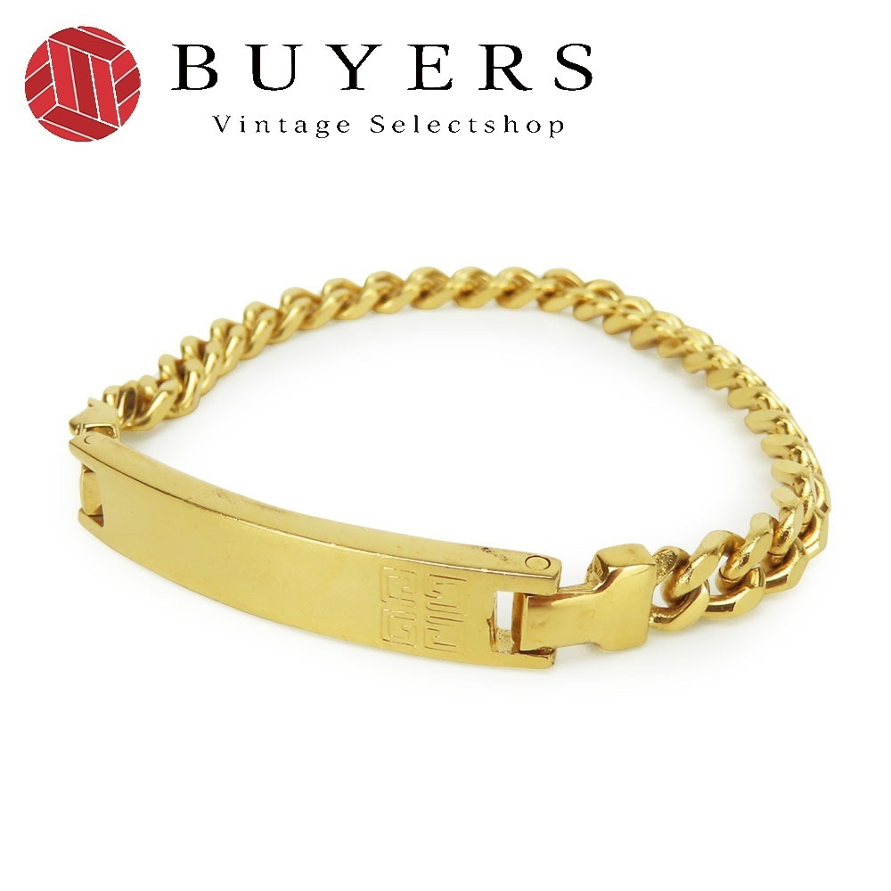 中古 ブレスレット メタル ゴールド メッキ プレート アクセサリー レディース 女性