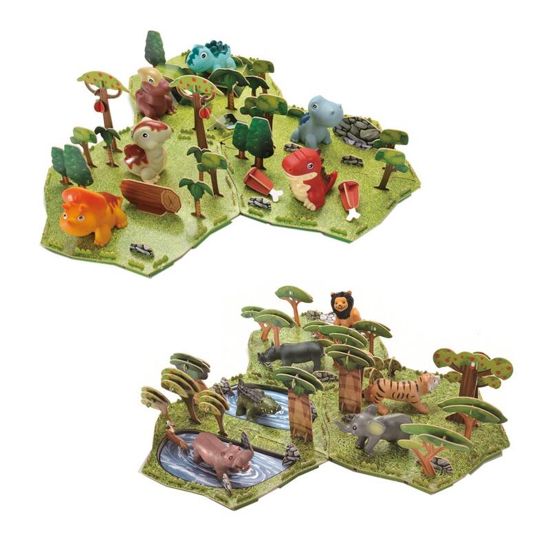 ジオラマ 工作キット 鳴く 恐竜 動物 誕生日プレゼント 子供 おもちゃ 3歳 4歳 5歳 6歳 知育玩具 男の子 女の子 小学生 フィギュア 立体パズル クリスマスプレゼント 子ども