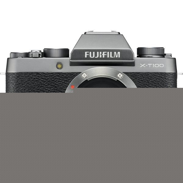 【中古】フジフィルム FUJIFILM ミラーレス一眼 X-T100ダークシルバー X-T100-DS