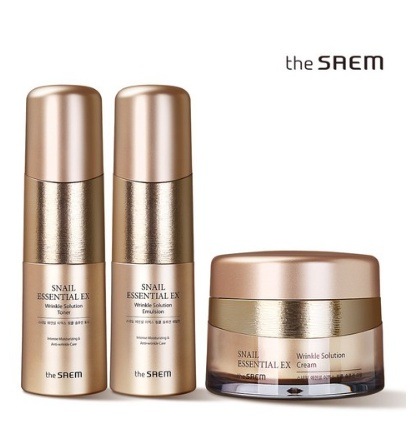 [THE SAEM] Snail Essential EX Wrinkle Solution Skin Care 2 Set