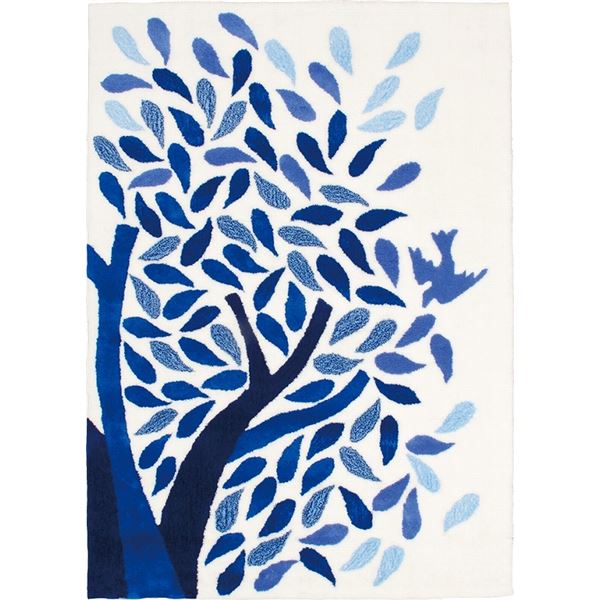 ラグマット/絨毯 [約140x200cm ブルー] 『aoitori』 プレーベル