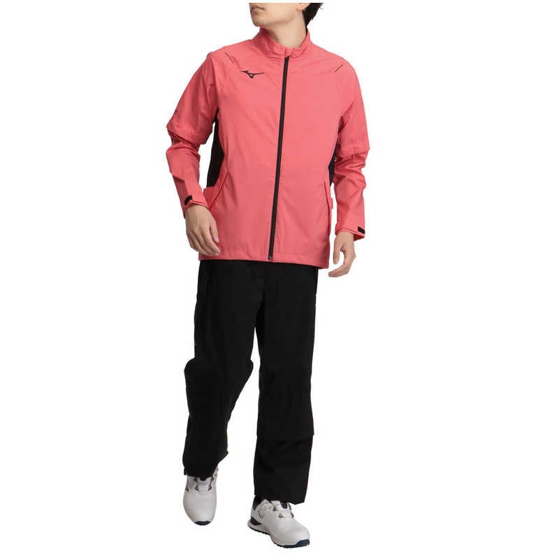 ミズノ　レインウェア メンズ ネクスライトレインプラス 上下セット (Mサイズ/コーラルレッド)　52MG1A01