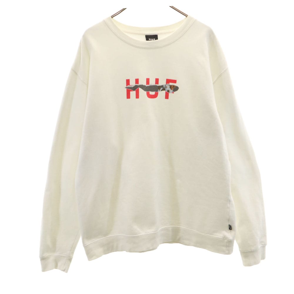 長袖 スウェット トレーナー XL ホワイト メンズ