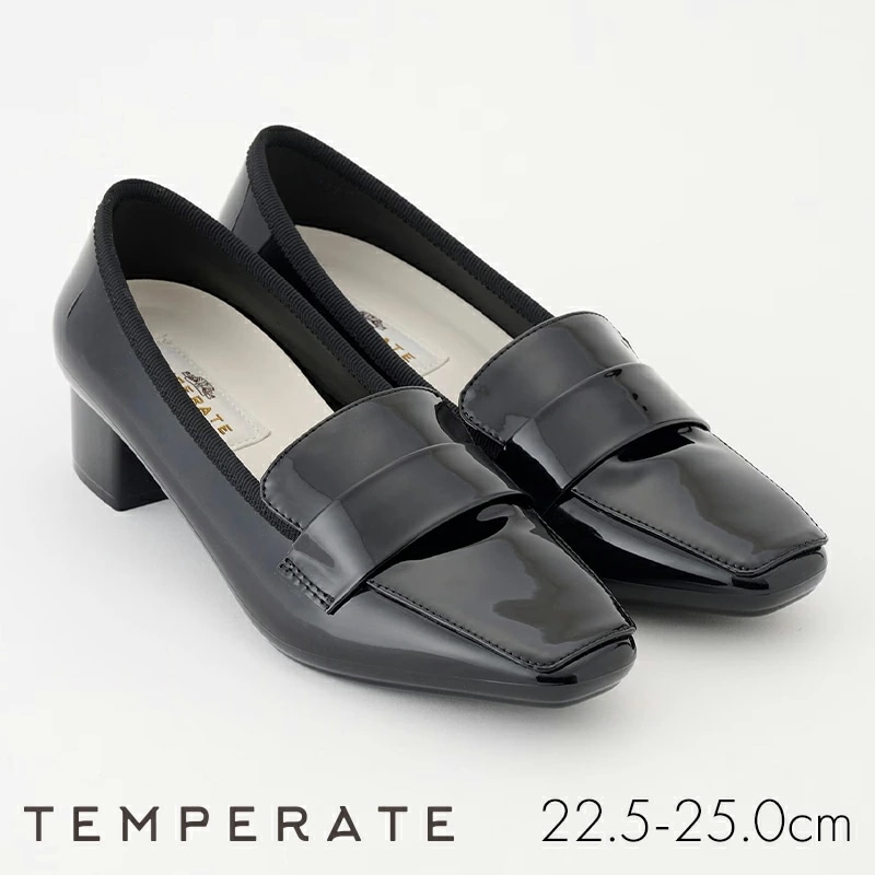 TEMPERATE FRIDA テンパレイト レイン シューズ パンプス ローファー レディース 完全防水 晴雨兼用 PVC 黒 ブラック グレー レインシューズ 防水 滑りにく