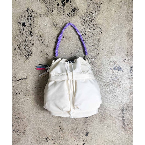 cheek kinchaku code 2way tote C23003-20 ホワイト 2WAYバッグ