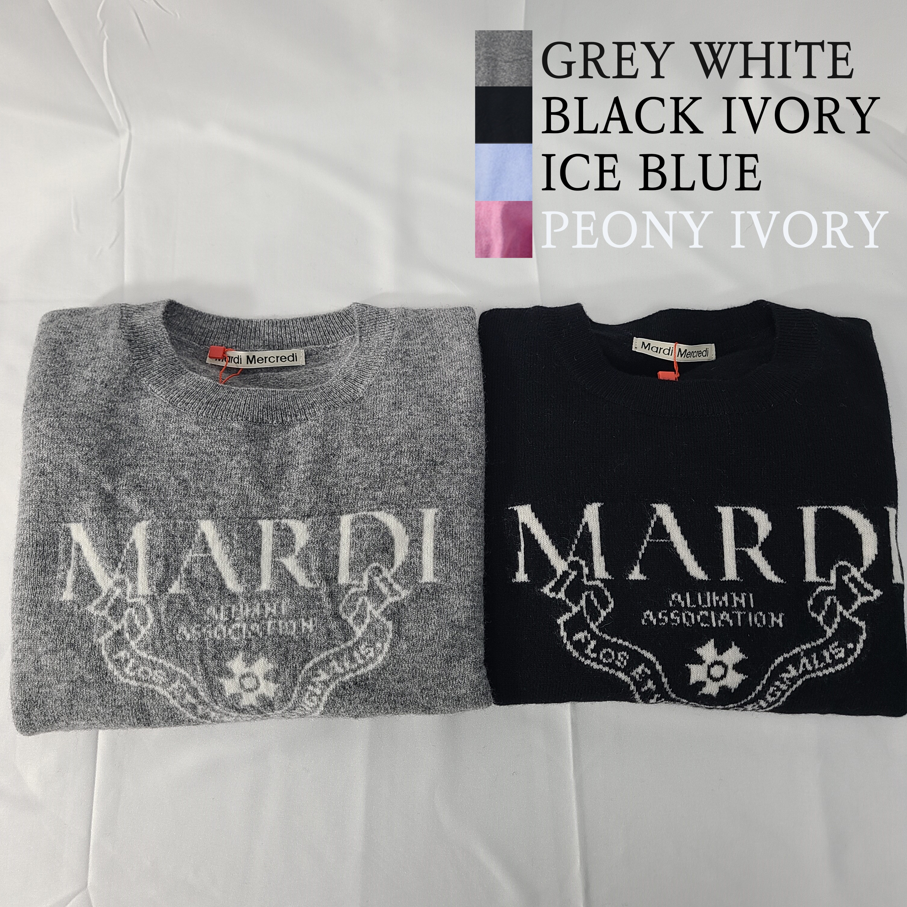 [MARDl] CASHMERE CROPPED CREW NECK ALUMNI CLASSIQUE