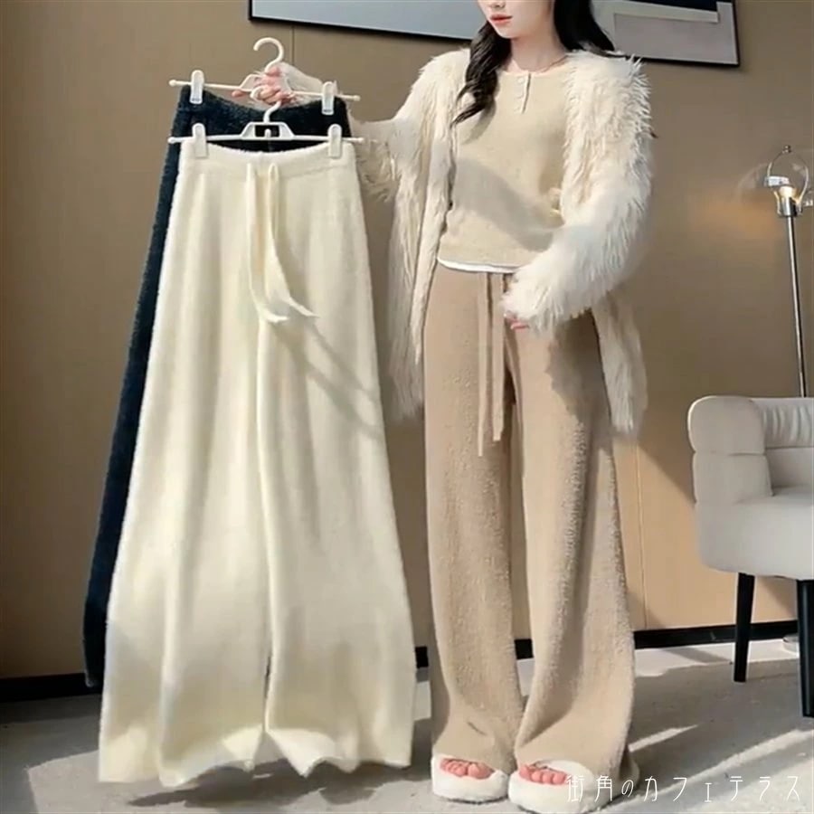 ボトムス ワイドパンツ 3色 紐 フレア Aライン ガウチョ ロング マキシ 厚手生地 かわいい 大人可愛い 大人女子 綺麗 シンプル カジュアル 大人 おしゃれ お洒落 こなれ感 ラフ コンサバ 着