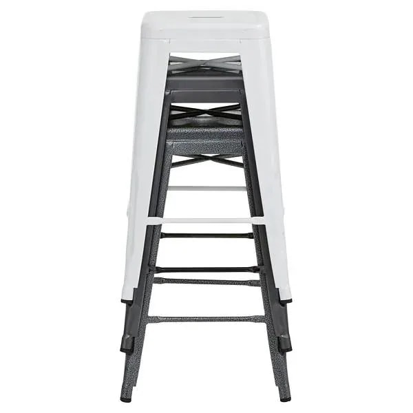 ハイスツール 椅子 スチール おしゃれ スタイリッシュ 重ねられる スタッキング