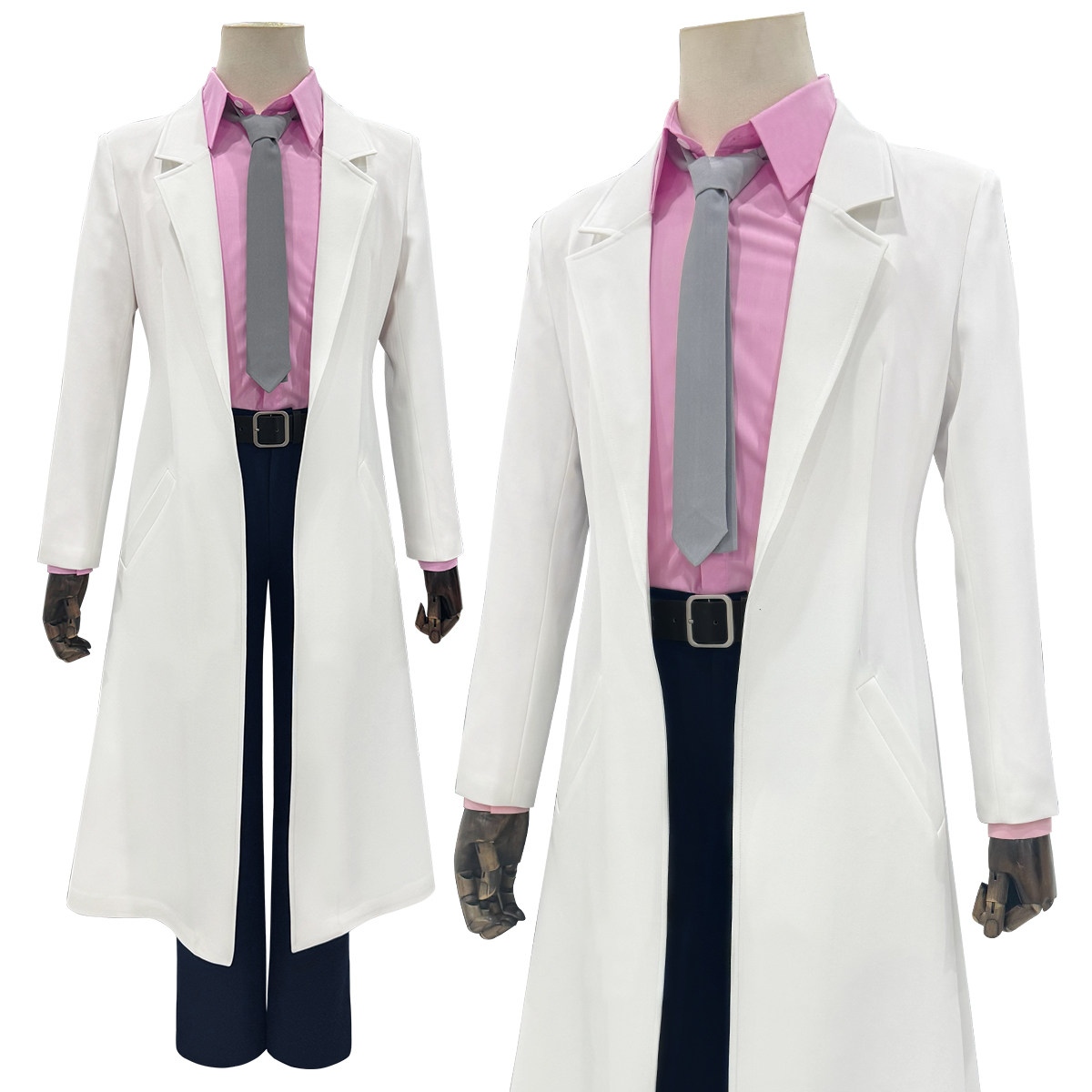 [2026 新作]HOLOUNCOSER 銀魂 3年Z組銀八先生 坂田銀八 コスプレ 白衣 ピンクシャツ 上下セット C服 フルセット 仮装 ハロウィン アニメ