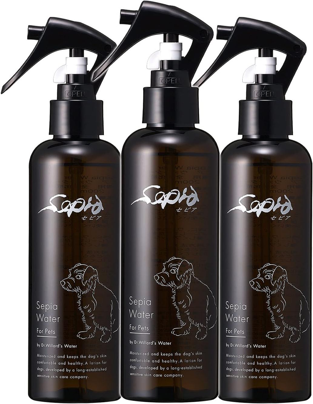 【獣医監修】 セピアウォーター 200mL 3本セット 犬 猫 ペット グルーミングスプレー ドライシャンプー ブラッシングスプレー 消臭スプレー 国産 [Dr.ウィラードウォーター] 8,174円