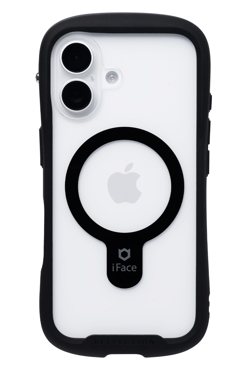【Amazon.co.jp 限定】iFace Reflection MagSynq iPhone 16 ケース MagSafe 対応 クリア 強化ガラス (ブラック)【エコPKG】【アイフェイス アイ