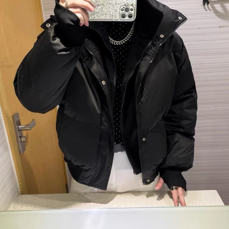 2025INS大人気 新作 冬 新しい フェイクレイヤード 厚手 ダウンコート 高級感 メンズ ショート丈 スタンドカラー 中綿ジャケット