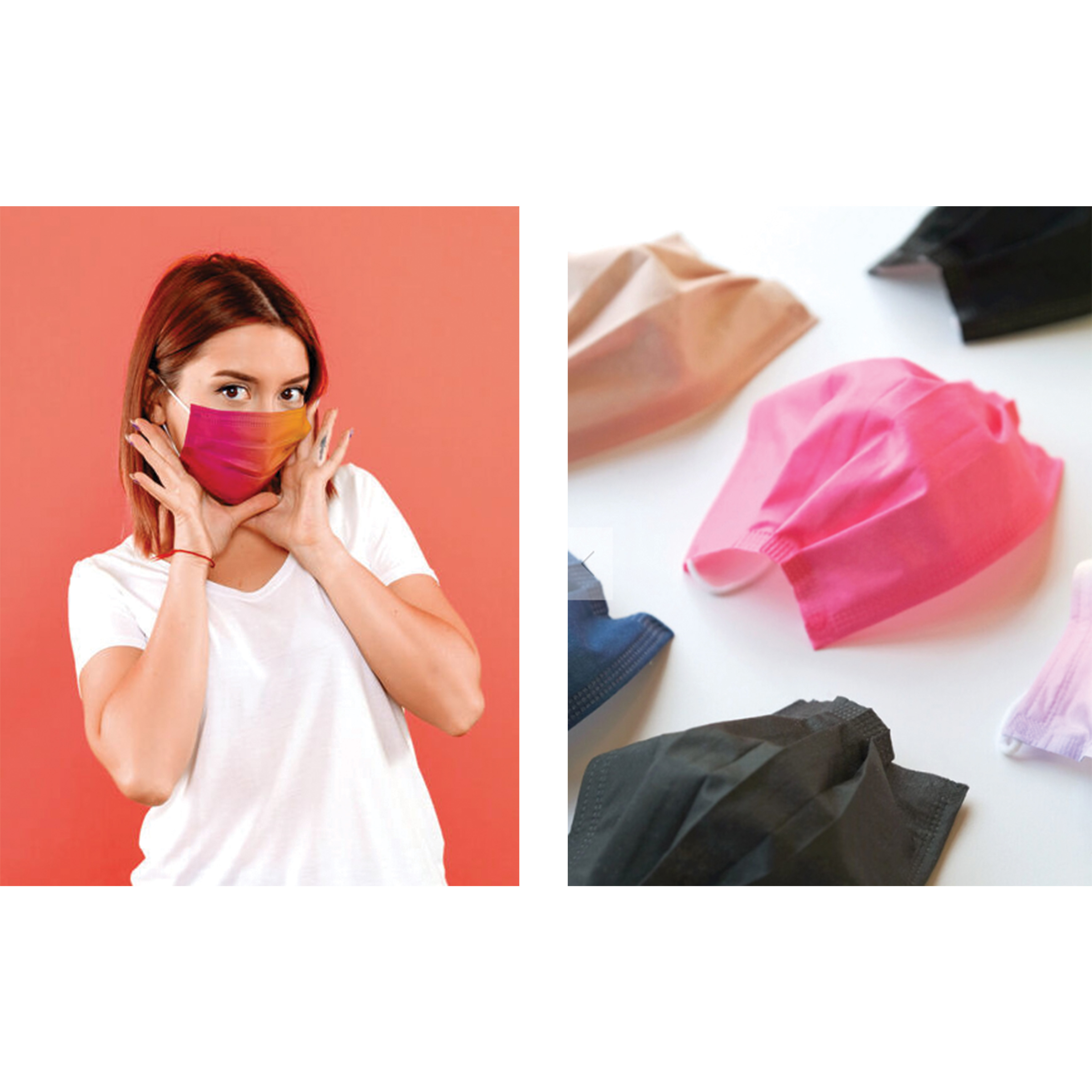 カラーマスク 5pack 25枚 (11色) リユーザブルポーチ 韓国の人気商品 韓国正規品 韓国マスク 公式韓国マスク カラーファッションマスク