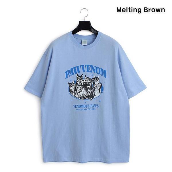 女性夏半袖レディースオーバーフィット半袖Tシャツ au3