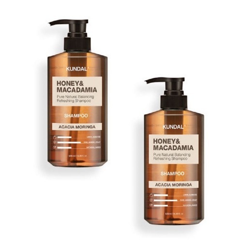 クンダルハニーマカダミアネイチャーシャンプーアカシアモリンガ500ml x 2本しっとりとした香りのよいヘアケアシャワーバス